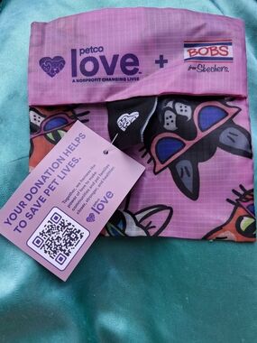 BOBS from Skechers Pink Coin And Card Purse with Playful Paw Graphics